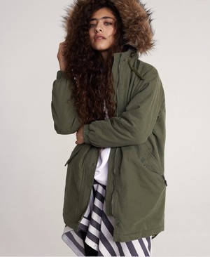 Superdry Lucy Rookie Parka Női Kabát Khaki | FVNKD6571